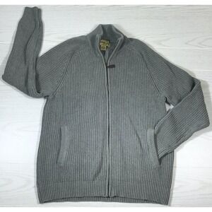 Orton Brothers Co. Cardigan Sweater Men Medium Full Zip Pockets Cottagecore Dad